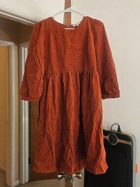 Madewell Corduroy Puff-Sleeve Dress